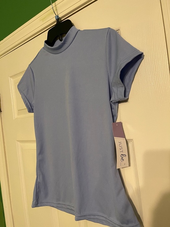 just be Tops - Just Be Lavender Mock Neck Short Sleeve Top